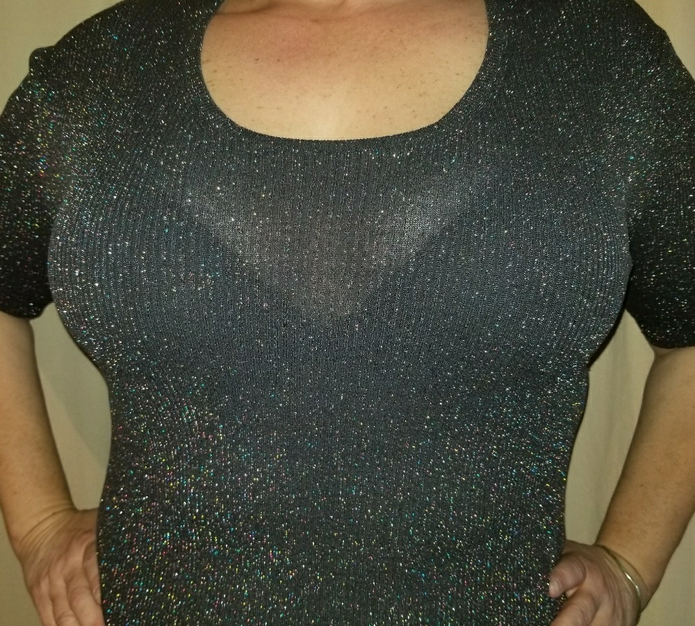 August Silk Knits Glitter Sweater